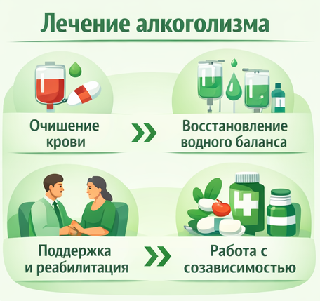 лечение алкоголизма в Северске этапы